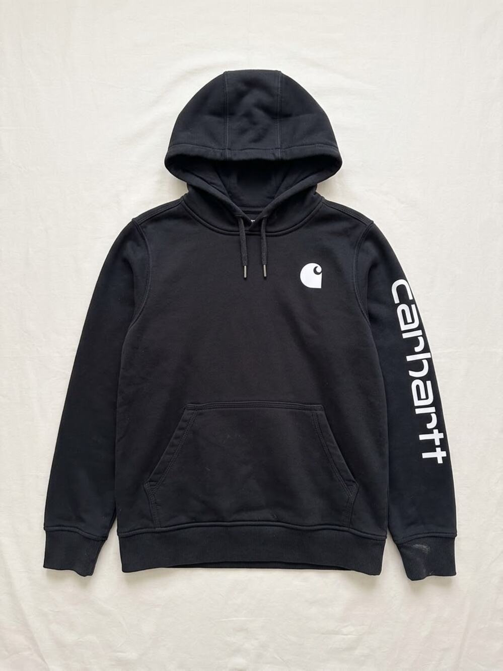 Carhartt Iconic Clarksburg Logo Sweatshirt Women's S Black Hoodie